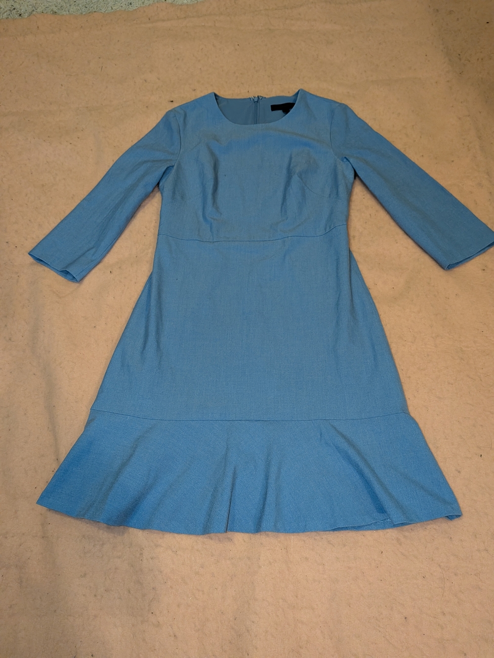 Zara Blue 3/4 Sleeve Knee-length Dress Like New
